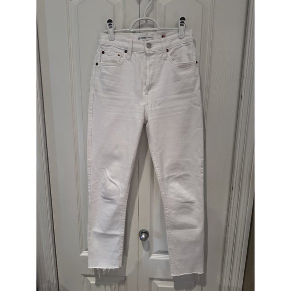 EUC Re/Done White high rise ankle crop - size 25 - Picture 2 of 7